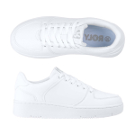 Unisex white casual trainers with rubber sole, Roly white colour