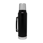 Stainless steel bottle with drinking cup, 1 L, Stanley Classic matt black colour second rear view
