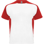 Unisex bi-colour sports polyester t-shirt 140 g/m², Roly red colour