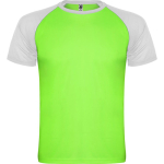 Unisex short-sleeve sports polyester t-shirt 140 g/m², Roly neon green colour