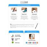 Reusable notebook with flexible cover and marker, A5, lined pages
