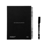 Reusable A5 hardback notebook with InfiniteBook scan black ink black colour second view