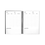 Reusable A5 hardback notebook with InfiniteBook scan black ink black colour third view