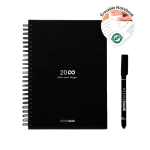 Reusable A5 hardback notebook with InfiniteBook scan black ink black colour ninth view