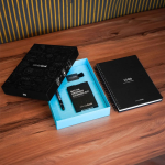 Reusable A5 hardback notebook with InfiniteBook scan black ink black colour second view