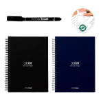 Reusable A5 hardback notebook with InfiniteBook scan black ink various colours