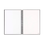 Europe-made InfiniteBook A5 hardback notebook black ink black colour third view