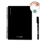 Europe-made InfiniteBook A5 hardback notebook black ink black colour fifth view