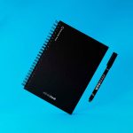 Europe-made InfiniteBook A5 hardback notebook black ink black colour still life view