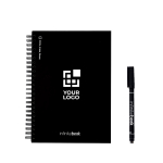 Europe-made InfiniteBook A5 hardback notebook black ink main view