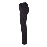 Unisex multi-pocket work trousers, cotton, polyester, 240 g/m2, Velilla black colour third view