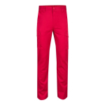 Unisex multi-pocket work trousers, cotton, polyester, 240 g/m2, Velilla red colour second view