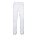 Unisex multi-pocket work trousers, cotton, polyester, 240 g/m2, Velilla white colour second view