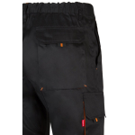 Twill work trousers, polyester and cotton, 200 g/m2, Velilla orange colour sixth view