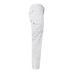 Unisex work trousers with pockets, 290 g/m2, Velilla white colour fourth view