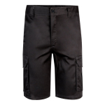 Elastic shorts with pockets, cotton and polyester, 240 g/m2, Velilla black colour second view