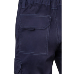 Elastic shorts with pockets, cotton and polyester, 240 g/m2, Velilla blue colour sixth view