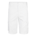 Elastic shorts with pockets, cotton and polyester, 240 g/m2, Velilla white colour second view