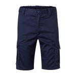 Elastic shorts with pockets, cotton and polyester, 240 g/m2, Velilla navy-blue colour second view