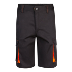 Elastic work shorts, cotton and polyester, 240 g/m2, Velilla orange colour second view