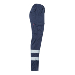 Unisex work trousers with reflective elements, 240 g/m2, Velilla navy-blue colour fourth view