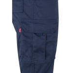 Unisex work trousers with reflective elements, 240 g/m2, Velilla navy-blue colour fifth view