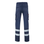 Unisex work trousers with reflective elements, 240 g/m2, Velilla navy-blue colour