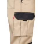 Twill work trousers, cotton and polyester, 240 g/m2, Velilla beige colour fifth view