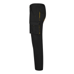 Unisex two-tone work trousers, cotton and polyester, 240 g/m2, Velilla yellow colour third view