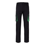 Unisex two-tone work trousers, cotton and polyester, 240 g/m2, Velilla green colour second view