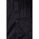 Unisex two-tone work trousers, cotton and polyester, 240 g/m2, Velilla green colour seventh view