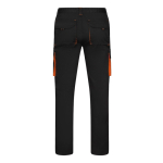 Unisex two-tone work trousers, cotton and polyester, 240 g/m2, Velilla orange colour