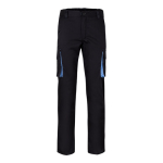 Unisex two-tone work trousers, cotton and polyester, 240 g/m2, Velilla light blue colour second view
