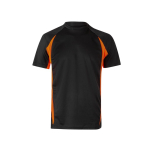 Unisex two-tone work T-shirt, polyester, 160 g/m2, Velilla orange colour second view