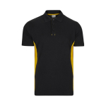 Two-tone piqué work polo shirt, cotton and polyester, 180 g/m2, Velilla yellow colour second view