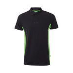 Two-tone piqué work polo shirt, cotton and polyester, 180 g/m2, Velilla green colour