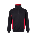 Two-tone fleece work jumper, cotton and polyester, 260 g/m2, Velilla red colour second view