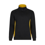 Two-tone fleece work jumper, cotton and polyester, 260 g/m2, Velilla yellow colour second view