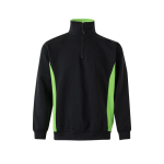 Two-tone fleece work jumper, cotton and polyester, 260 g/m2, Velilla green colour second view