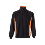 Two-tone fleece work jumper, cotton and polyester, 260 g/m2, Velilla orange colour second view