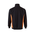 Two-tone fleece work jumper, cotton and polyester, 260 g/m2, Velilla orange colour