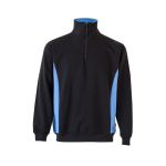 Two-tone fleece work jumper, cotton and polyester, 260 g/m2, Velilla light blue colour second view