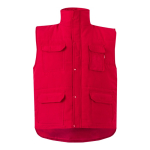 Multi-pocket padded vest, polyester, 220 g/m2, Velilla red colour second view