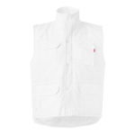 Multi-pocket padded vest, polyester, 220 g/m2, Velilla white colour second view