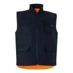 Reversible padded work vest, polyester, 220 g/m2, Velilla orange colour second view