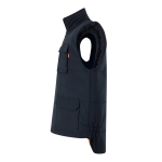 Reversible padded work vest, polyester, 220 g/m2, Velilla orange colour third view
