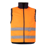 Reversible padded work vest, polyester, 220 g/m2, Velilla orange colour seventh view