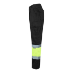 Cotton and polyester work trousers, reflective, 210 g/m2, Velilla black colour third view