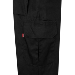 Cotton and polyester work trousers, reflective, 210 g/m2, Velilla black colour fifth view