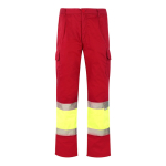 Cotton and polyester work trousers, reflective, 210 g/m2, Velilla red colour second view